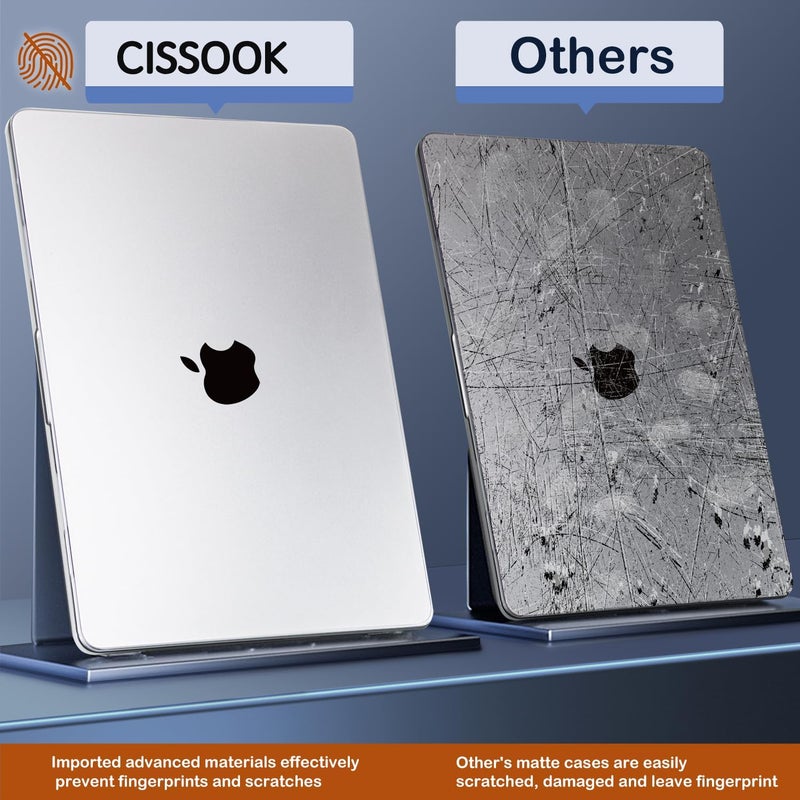 CISSOOK Compatible for MacBook Air 13 inch Case M1 2021 2020 2019 2018, [Ultra Thin Match Color] Sturdy and Flexible Protective Hard Shell Cover for Air 13 M1 A2337 A2179 A1932 Model- Matte Clear - Image 5